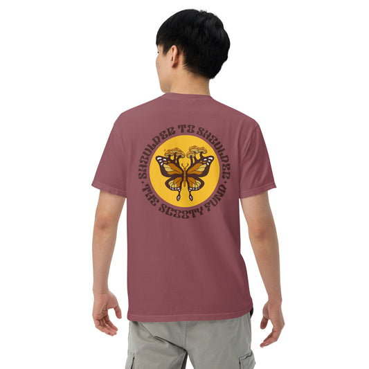 Anniversary Float Like a Butterfly Tee - Brick, Blue